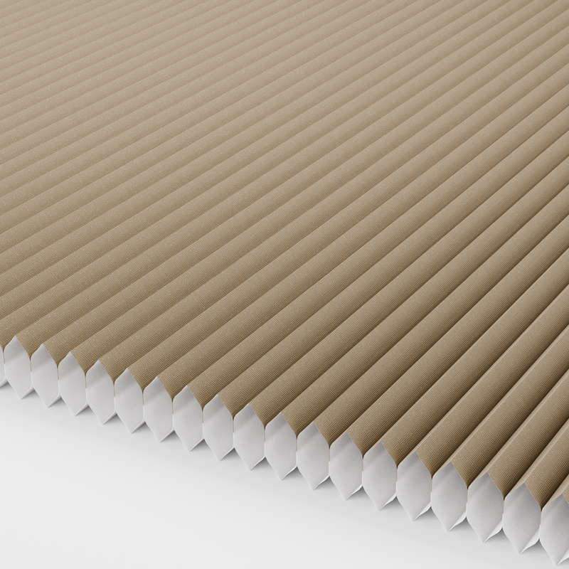 Detailbild Stoffmuster Wabenplissee - Sichtschutz und Tageslicht Beige